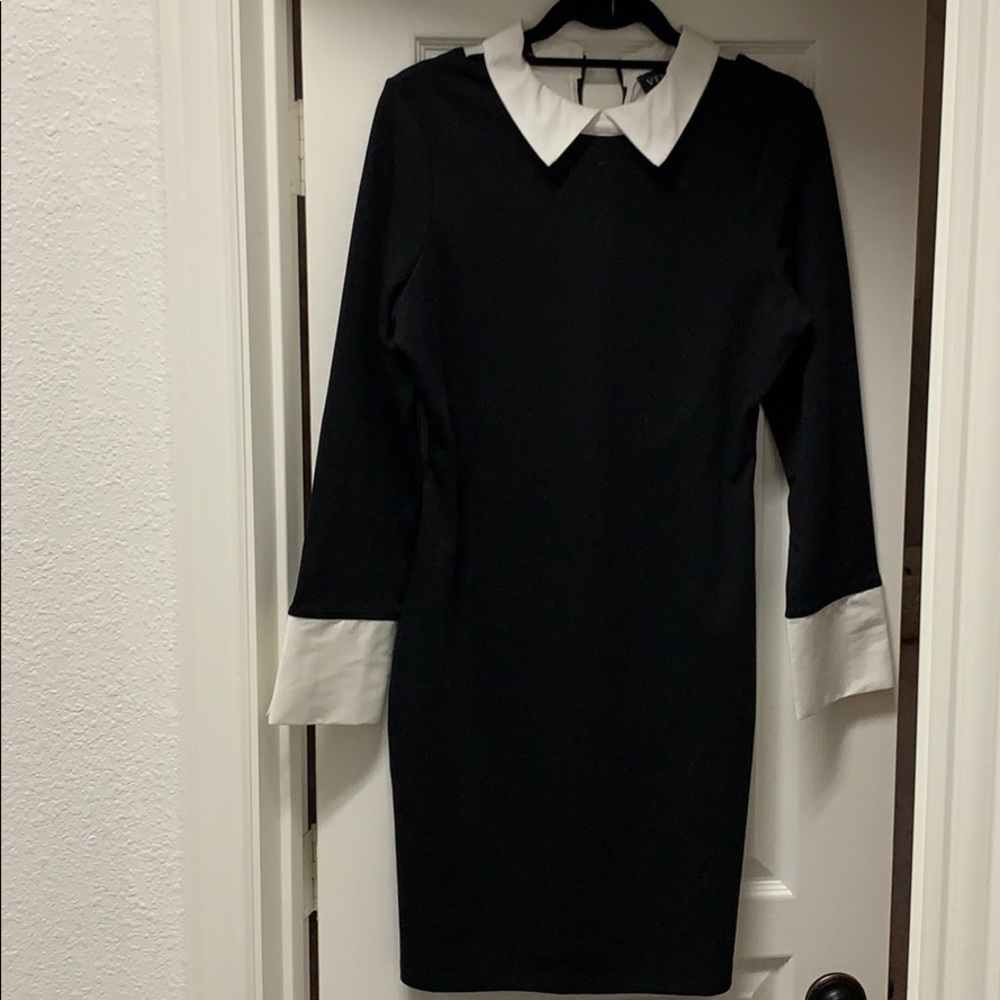 VENUS Black Dress w/ Collar